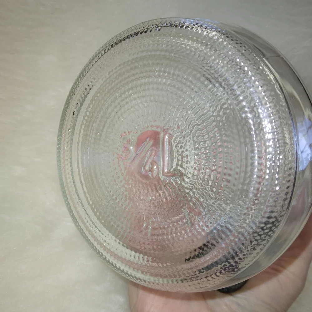 Vintage  TEA 3/4 L Glass Wire Bale Kitchen Storage Jar